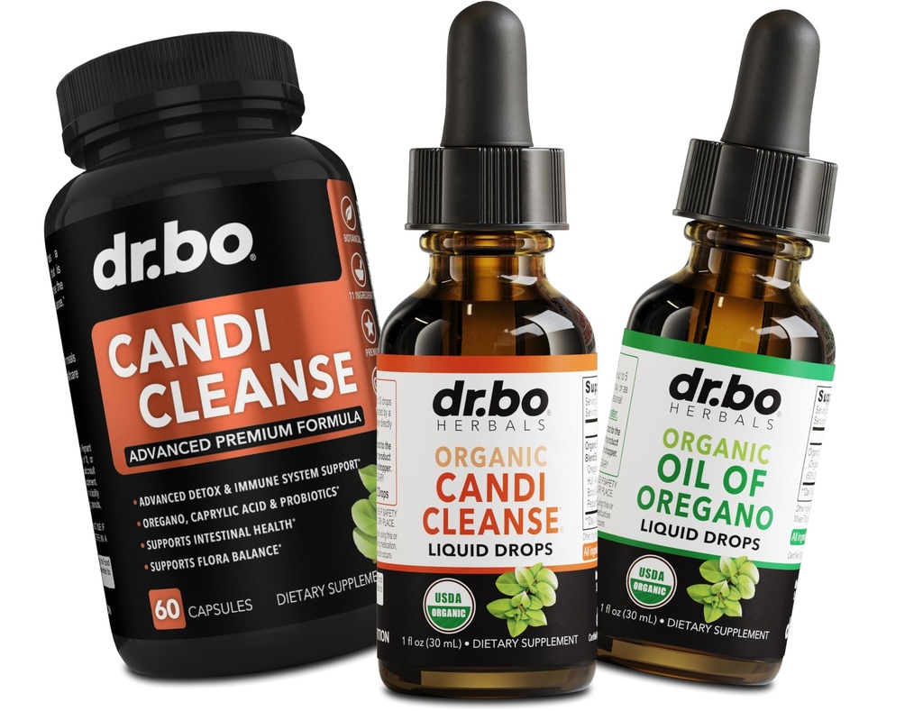 Candi Cleanse & Oregano Öltropfen - Organisches Öl von Oregano Tropfen Flüssigkeit & Black Walnut Wormwood - Extra Strength Overgrowth Balance Complex, Natural Oral Gut Cleanser Detox Health Supplements Kapseln