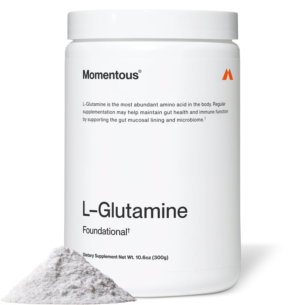 Momentous L-Glutamine Powder - Certificato NSF per lo sport - 60 Serve