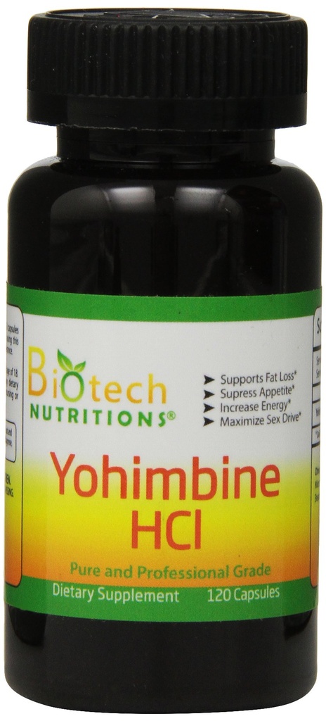 Yohimbine HCl Integratore alimentare, 120 Conte