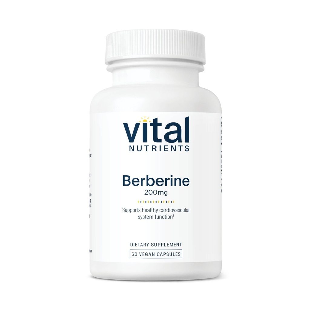 Vital Nährstoffe Berberine | Unterstützt gesunde Bowel-Funktion und normale Triglycerid-Level | Vegan-Ergänzung | Gluten, Milch und Soja Kostenlose | 200 mg | 60 Kapseln