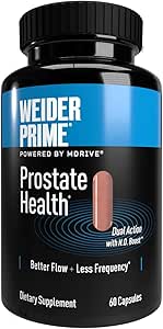 Weider Prime Prostate Health für Männer, Dual Action mit N.O. Boost, Fördert Flow und normale Frequenz, 60 Veggie Capsules