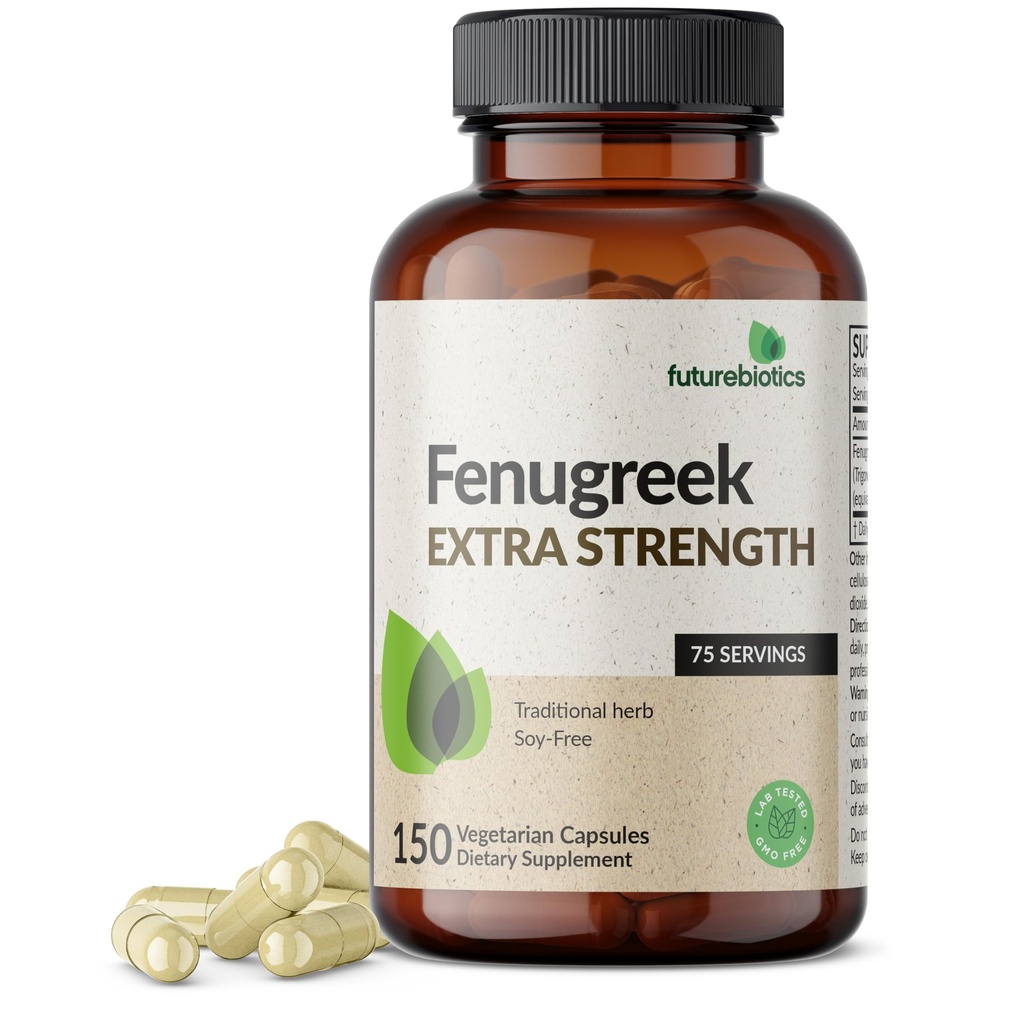 Futurebiotics Fenugreek Extra Strength unterstützt Gesamt gute Gesundheit und Wohlbefinden, Non-GMO, 150 vegetarische Kapseln