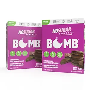 Pas de tasses de sucre Keto, Chocolat noir Fudge Brownie, 60 tasses - Diabétique sans danger, faible teneur en glucides (1g), sans sucre (0g) Keto Fat Bomb Snacks avec 7g de graisse saine - sans gluten, tous naturels, non-OGM