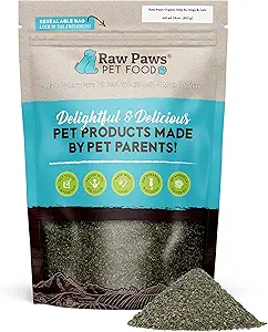 Polvere di Kelp Organic Paws per cani e gatti (16 oncia) - Supporta la tiroide, la salute digestiva e immunitaria - Kelp del mare asciugato per cani - Integratore di polvere di alghe marine