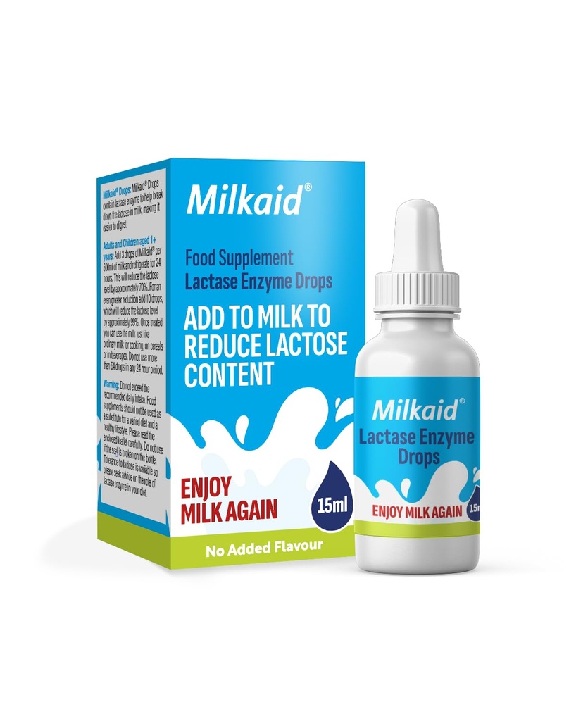 Gocce di enzima di lattasi per intolleranza al lattosio | Previene il gas, Bloating & Diarrhea | Supplemento digestivo rapido della lattiera | Gluten Free & Vegetariano | Nessun aroma artificiale | 0.5 Fl Oz (1)