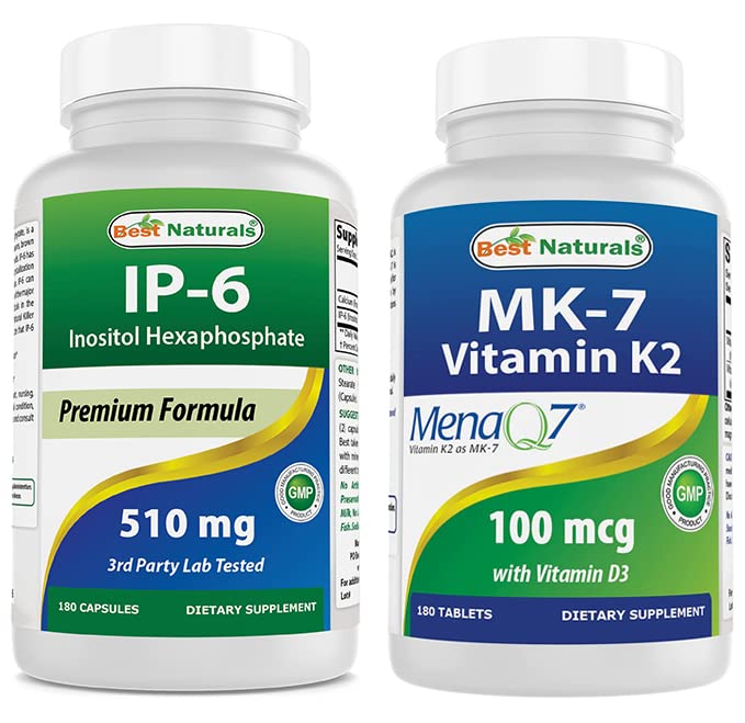 Best Naturals IP-6 510 mg & Vitamin K2 (MK7) mit D3