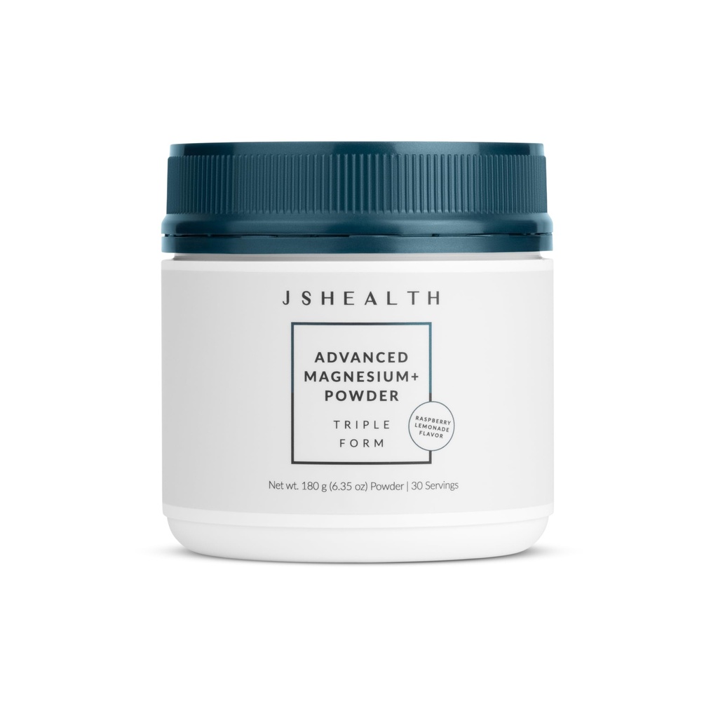 JSHealth Vitamine Advanced Magnesium+ Pulver mit Magnesium Glycinat & Citrat - 3 Bioverfügbare Formen, 400 mg/Serving
