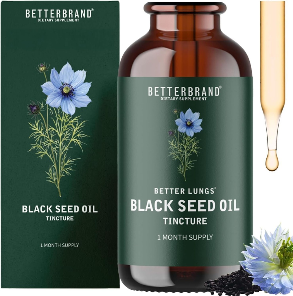 Betterbrand BetterLungs Black Seed Oil Tincture 60ml Formule liquide