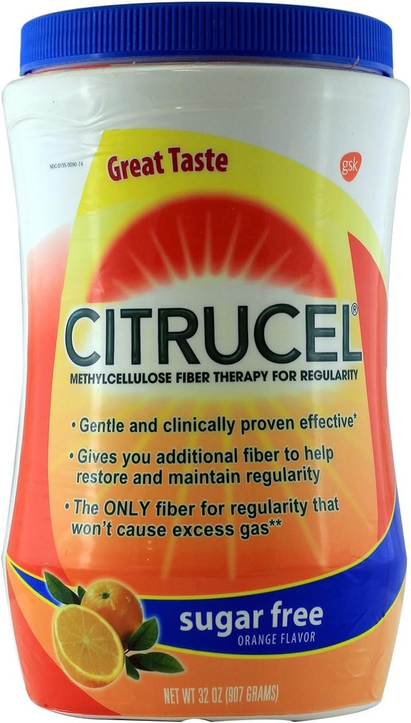 Citrucel Methylcellulose Fasertherapie für Regularität Orange Flavor 32oz