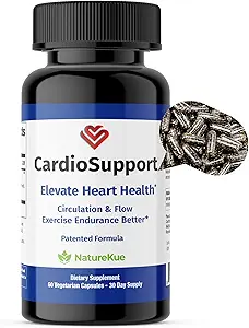 NatureKue CardioSupport de Santé Cœur Suppléments de l'Endurance de l'Exercice d'Astragalus Suppléments à base de plantes 60 Capsules végétariennes