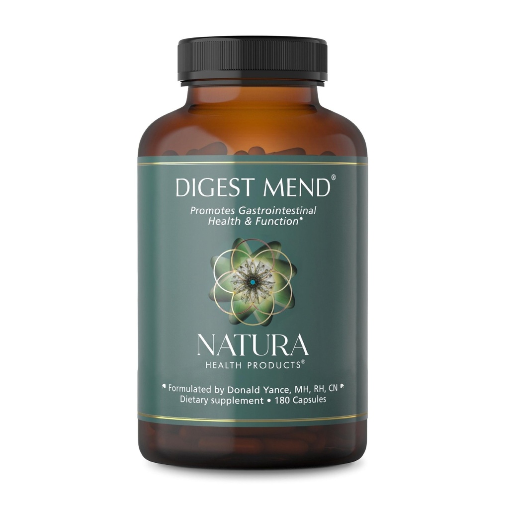 Supplément médicamenteux Natura Health Products Digest - Encourage un microbôme gastrique sain* - Avec réglisse déglycyrhizée (DGL), Aloe Vera, Marshmallow, Gum mastique et Chamomile (180 capsules)