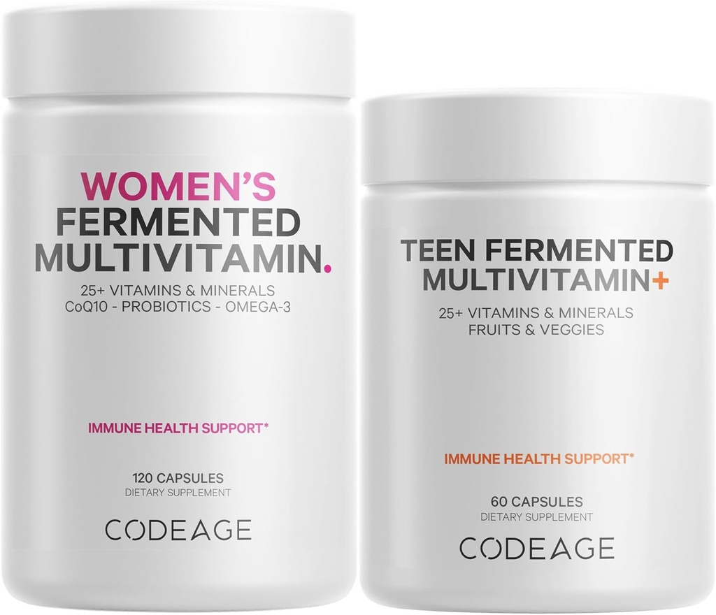 Codeage Supporto Immune Bundle Multivitamin per le donne + Multivitamin per gli adolescenti