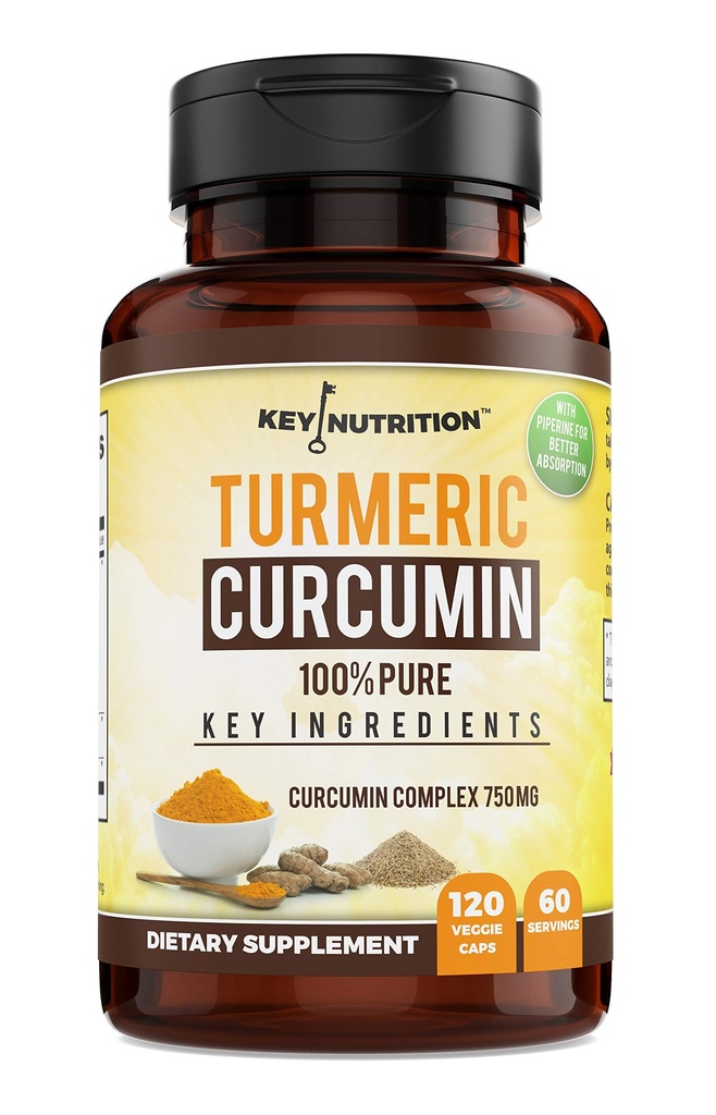 Complesso curcumina curcuma con Piperine, 100% Pure - 120 capsule