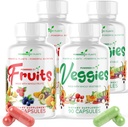 Daily Fruits and Veggies Supplement - 360 Kapseln für 60 Tage, Non GMO & Gluten Free Superfood mit natürlichen Vitaminen - Powered by Plants, 4-Pack