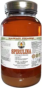 Spirulina Alcohol-Free Liquid Extract, Bio Spirulina (Arthrospira platensis) Getrocknete Algen Glycerite natürliche Kräuterergänzung, Hawaii Pharm, USA 32 fl.oz