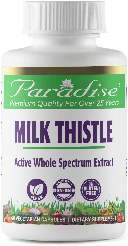 Paradies Kräuter Milchdistel 75:1 80% Vegetarische Kapseln, 60 Graf