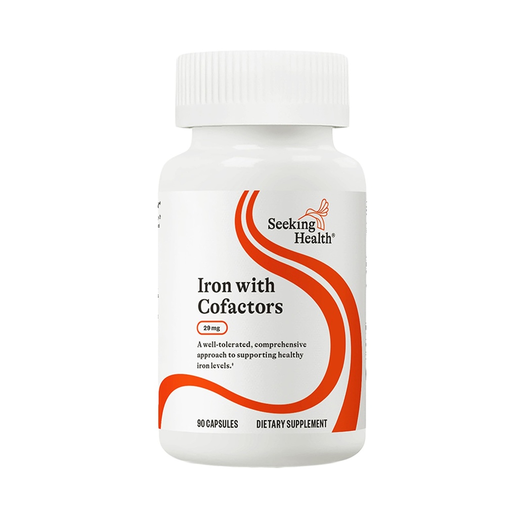 Ricerca di ferro sano con cofattori, come Ferrochel Ferrous Bisglycinate, Vitamina A e C cofattori, enzimi digestivi per assorbimento ottimale del ferro, vegano e vegetariano (90 capsule)*
