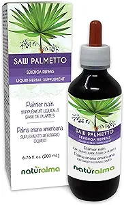 Naturalma Saw Palmetto (Serenoa repens oder Sabal serrulata) Fruchtalkoholfreie Tinktur - 6.76 fl oz Flüssiger Extrakt in Tropfen - Kräuterergänzung - Vegan