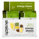 Skratch Labs Energy Chews | Gummies for Running, Cycling e Sport Performance | Gel Alternative | Matcha + Lemon (10 Pack) | Gluten Free, Vegan