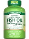 Nature's Truth Fischöl 2000mg | 110 Softgels | Omega-3 | Zitronengeschmack | Non-GMO & Gluten Free Supplement