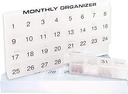 31 compartiments, 1 par jour, 4 semaines Monthly Pill Organizer par Promed. Comprend le bac et 8 compartiments amovibles. (Blanc)