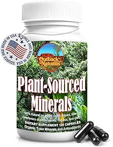 Fulvic Humic Mineral Blend of Plant-Sourced Trace Minerals, Elektrolyte, Gut Health, Kognitive & Immununterstützung, Pure Vitality Formula for Strength - - 120 Kapseln