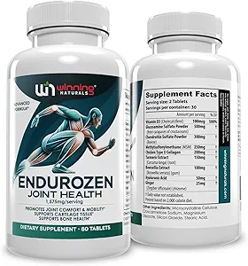 EnduroZen Joint Support Supplement Advanced Formula (60 schede) - Glucosamina, Chondroitin, MSM, Turmeric| Joint Health & Mobility Support