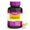 Vitamine D3 5 000 UI – 500 Softgels – Soutient le système de défense, la santé osseuse et musculaire – Taille de la famille
