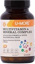 U-MORE Multivitamin & Mineral Complex, Vegan, Zuckerfrei, Glutenfrei, Calcium, Magnesium, Vitamin A, B1, B2, B5, B6, B12, D3, K, C, Eisen, Zink, unterstützt Immunsystem & Gesamtgesundheit - 60 Tabletten