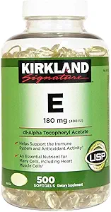 Vitamina E 180mg, 500 Softgels (2 Confezione)
