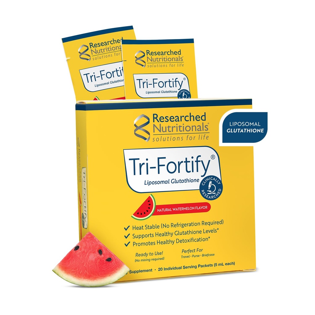 Vitamina C - Tri-Fortify - Aid Natural Energy, Immune Support & Detox - Clinically Researched for Absorption, Watermelon (20 Pacchetti)