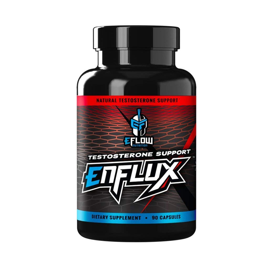 eFlow Nutrition Enflux Natural T Support con KSM-66 Ashwagandha - Supplemento per sostenere la massa corporea magra per uomini e donne - Fenugreek, DIM, Longjack & AstraGin - 90 capsule (30 giorni di alimentazione)