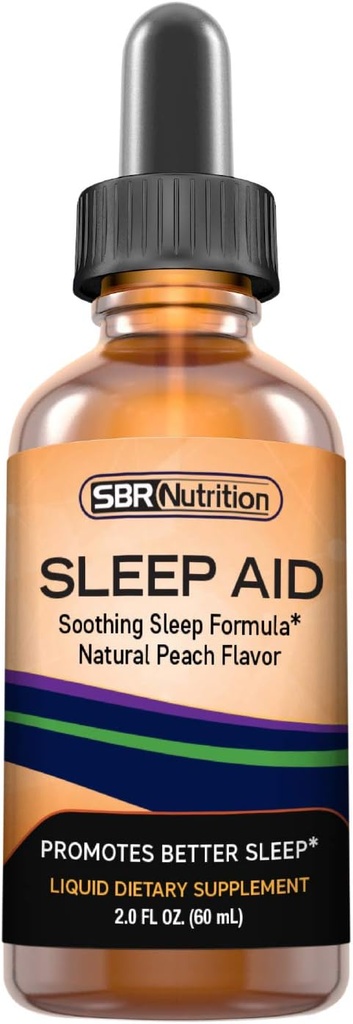 Gocce liquide di aiuto di sonno naturali con 5 mg di melatonina | Suntheanine, camomilla, GABA, formula di benessere | Soothing Extra Strength Sublingual Supplement Supports Sleeping, Sleeplessness, Jet Lag | 2 fl oz