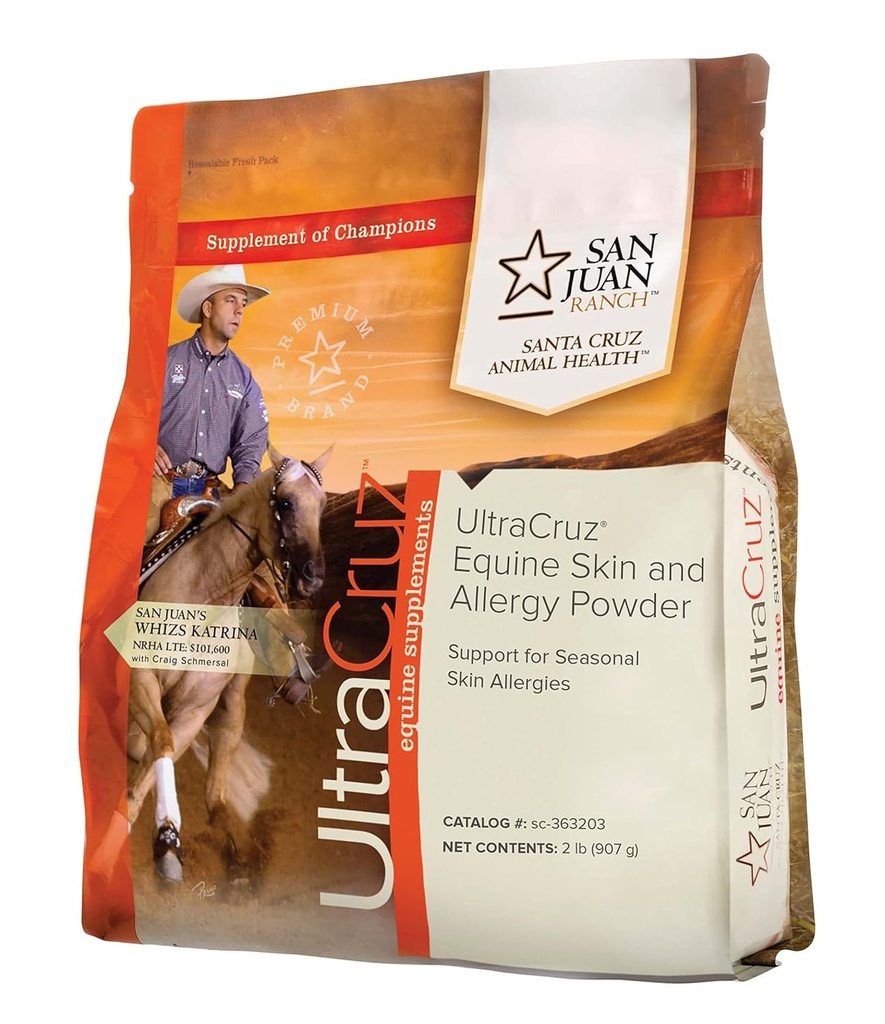 UltraCruz-sc-363203 Supplément peau et allergie pour chevaux, 2 lb, poudre (82 jours)