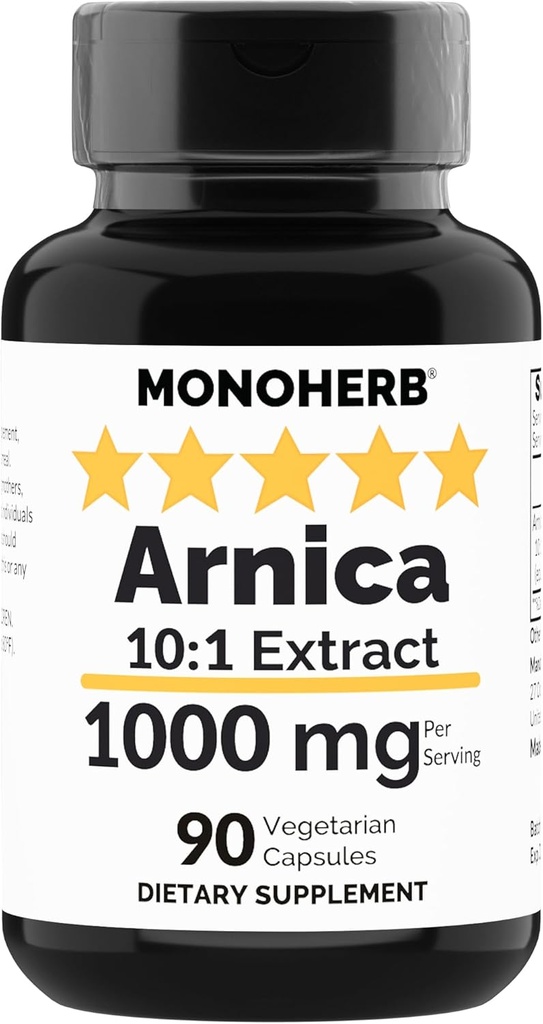 MONOHERB Arnica Extrakt 1000 mg - 90 Vegetarische Kapseln