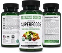 Sibérie Vert 28 Superfoods bio Supplément 60 Comprimés - 14 Verts essentiels, 14 Fruits et légumes nutritifs de la formule traditionnelle pour l'énergie, le bien-être, la santé
