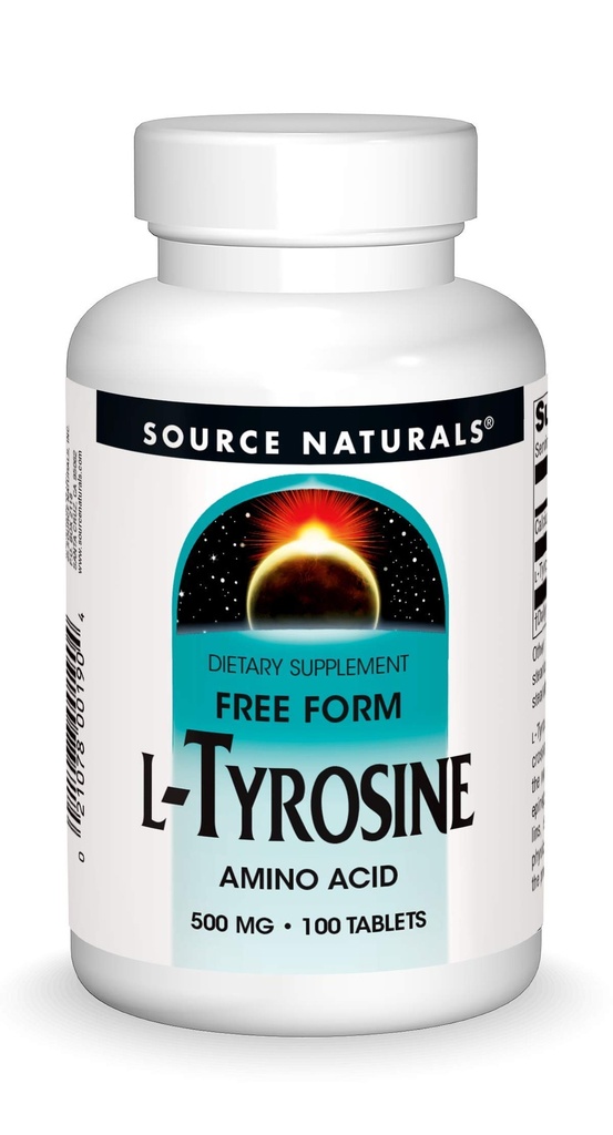 Quelle Naturals L-Tyrosin - Kostenlose Form Aminosäure Supplement - 100 Tabletten