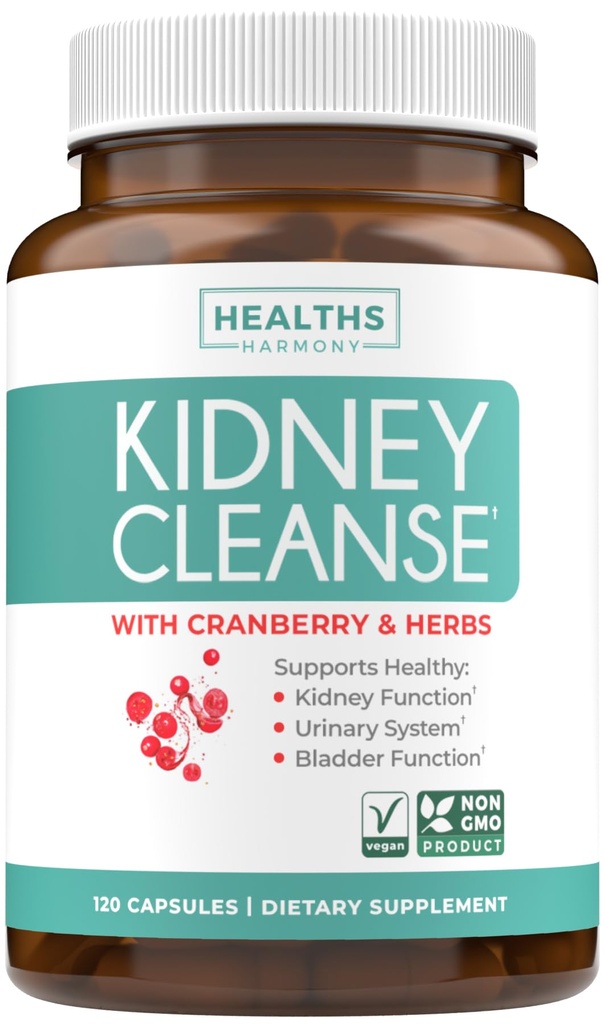 Chanca Piedra Nettoyage du rein Détox et réparation - Supplément de soutien du foie et du rein à base de plantes avec Astragalus de canneberge et plus pour le nettoyage du soutien de protection - Vegan non-OGM et laboratoire vérifié (4 mois d'approvisionnement)