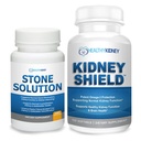Stone Solution Capsules- Natural Dissolver, Kidney Stone Support & Kidney Cleanser, 60 Servings + Kidney Shield 120 Caps Nierenergänzung zur Unterstützung normaler Nierenfunktion und Unterstützung Nierengesundheit