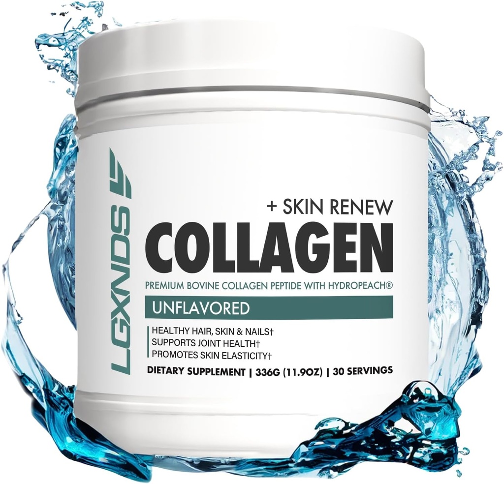 Poudre de collagène, Peptides de collagène hydrolysés, alimentés à l'herbe, non-OGM, non aromatisés, 20g de protéines par portion, soutient la peau, les cheveux, les ongles, les articulations et la santé des intestins, Keto & Paléo-Amiendly, 30 portions