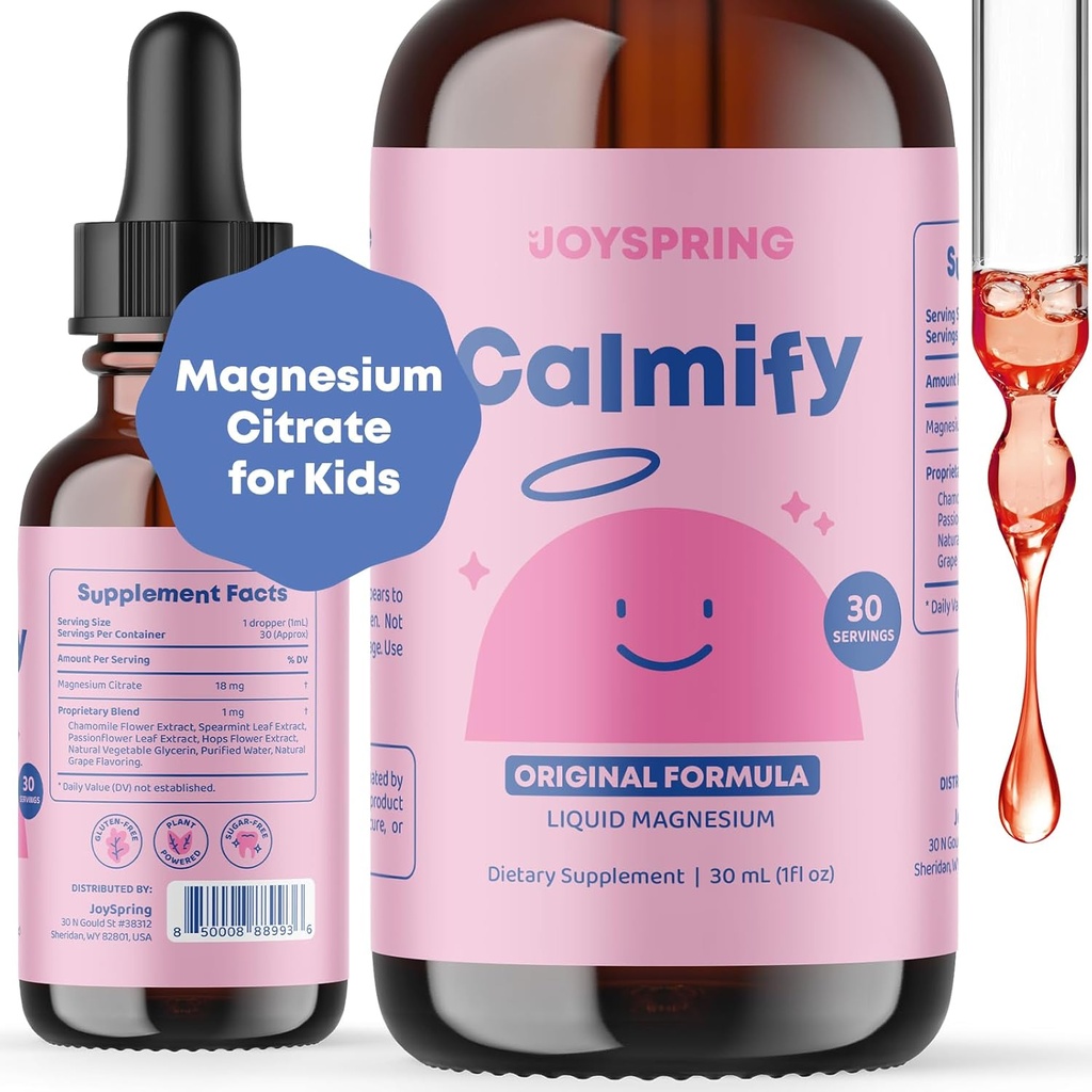 JoySpring Calmez, multivitamines et D3+K2 gouttes Bundle.