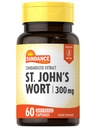 Sundance St. John's Wort Capsules $ 300mg $ 60 Compte $ Extrait normalisé non-OGM et sans gluten