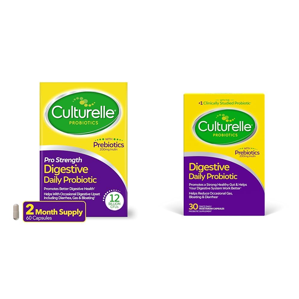 Culturelle Pro Strength Daily Probiotici Digestive Health Capsule 60 Count Daily Probiotic Capsules Salute Digestiva 30 Conte