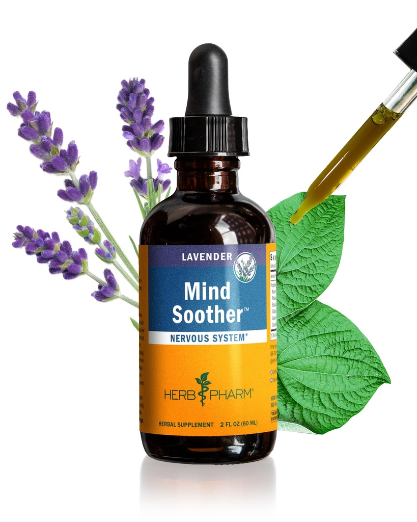 Herb Pharm Anxiety Sother Liquid Herbal Formula with Kava Extract and Lavender Essential Oil for Mild and Occasional Anxiety Support* - 2 Ounce