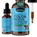 Animal Essentials Colon Rescue - Dog Stool Softener, Organic Slippery Elm Bark, Anti Diarrhée à action rapide gouttes liquides pour chiens et chats, Supplément de Constipation Naturelle pour animaux de compagnie - 2 fl oz