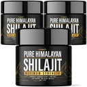 (3 Pack) Shilajit Pure Himalayan Organic Resin - Natural Authentic Lab Getestet Formel für Männer, Frauen - No Heavy Metals - 600mg Max Strength with 85+ Trace Minerals Golden Grade Shilajit Supplement