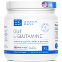 Essential Stacks Gut L-Glutamin Pulver - Exklusiv Made in USA - Reines L Glutaminpulver für Gutgesundheit (100 Portionen, Unflavored)