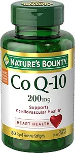 Nature's Bounty Co Q-10 200 mg Rapid Release Softgels unterstützt Cadiovascular Health 80 Ea (Pack von 4)