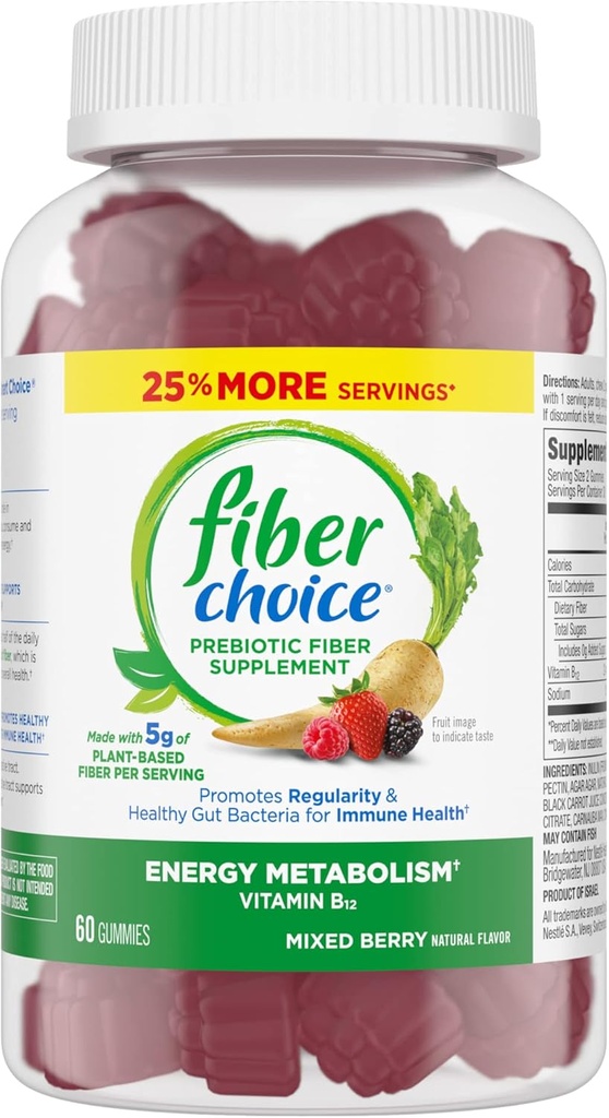 Fiber Choice 5g Gommies, Berry mixte, 60ct.