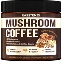 Mushroom Blend - 9 Mushroom Adaptagen Mix - Lion's Mane, Chaga, Vitamins - Medium Dark Roast - Instant - Immune Support - Gluten-Free and Sugar-Free